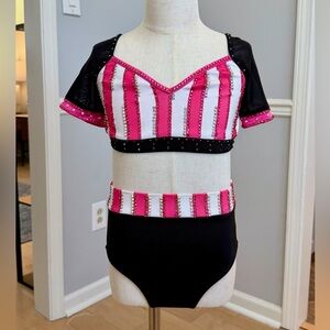 Pink/white striped costume CM